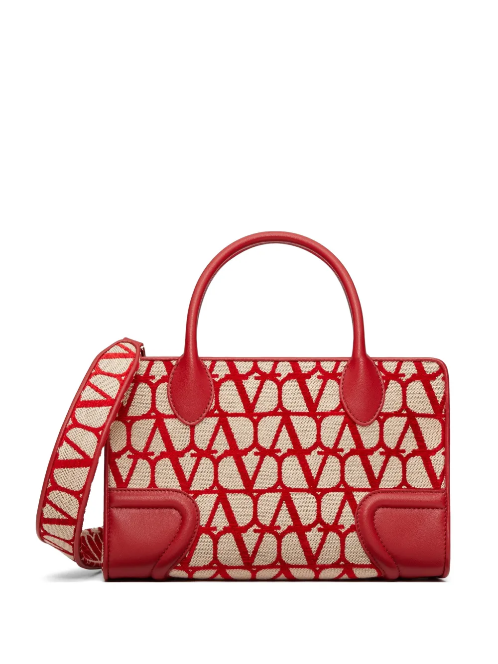 Valentino Garavani Kleine Le Quatrieme Toile Iconographe Shopping Bag - Rot
