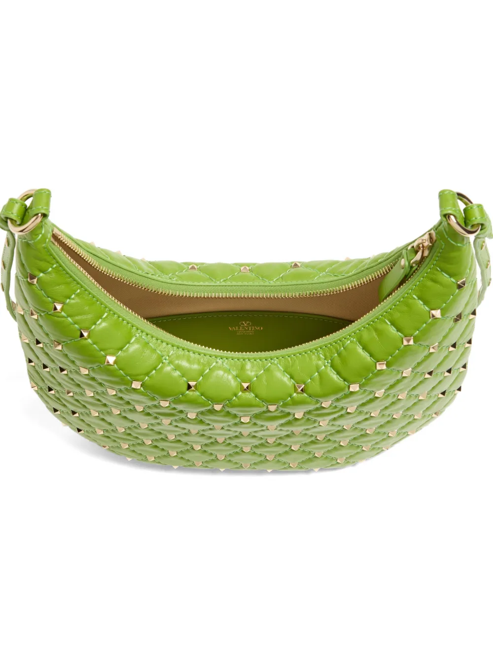 Valentino Garavani Kleine Rockstud Spike schoudertas van kalfsleer Groen