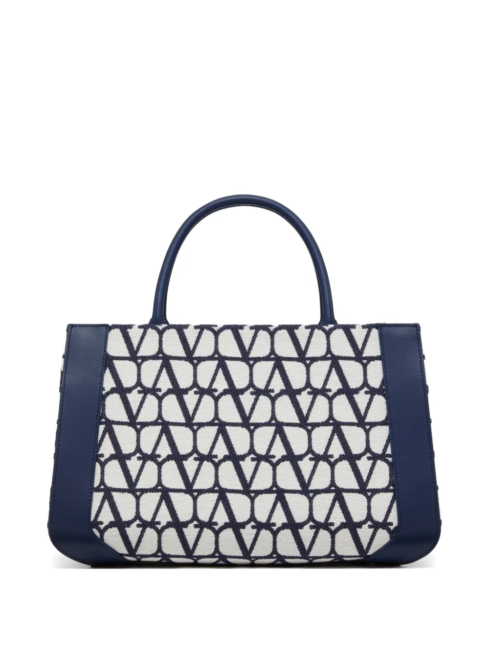 Valentino Garavani VLogo Signature Toile Iconographe katoenen handtas Blauw