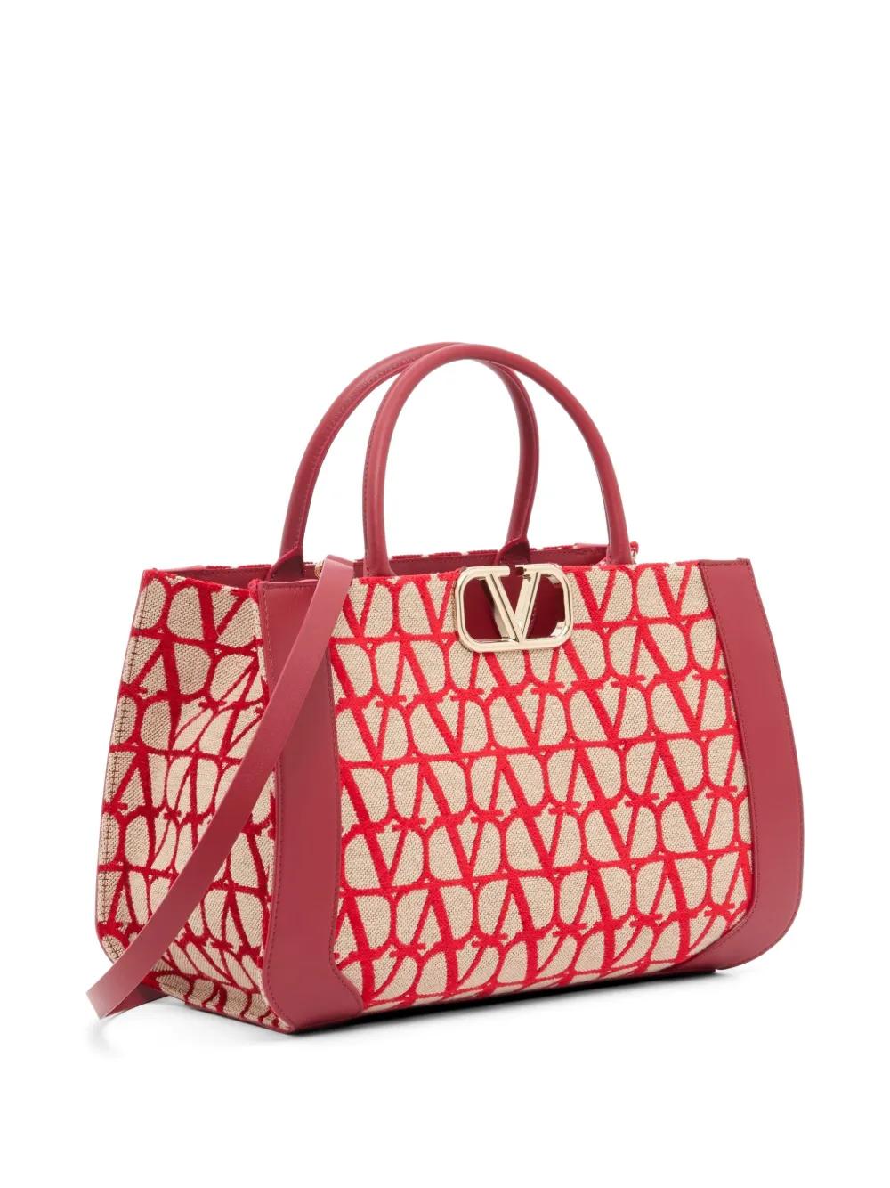 Valentino Garavani VLogo Signature Toile Iconographe handtas Rood