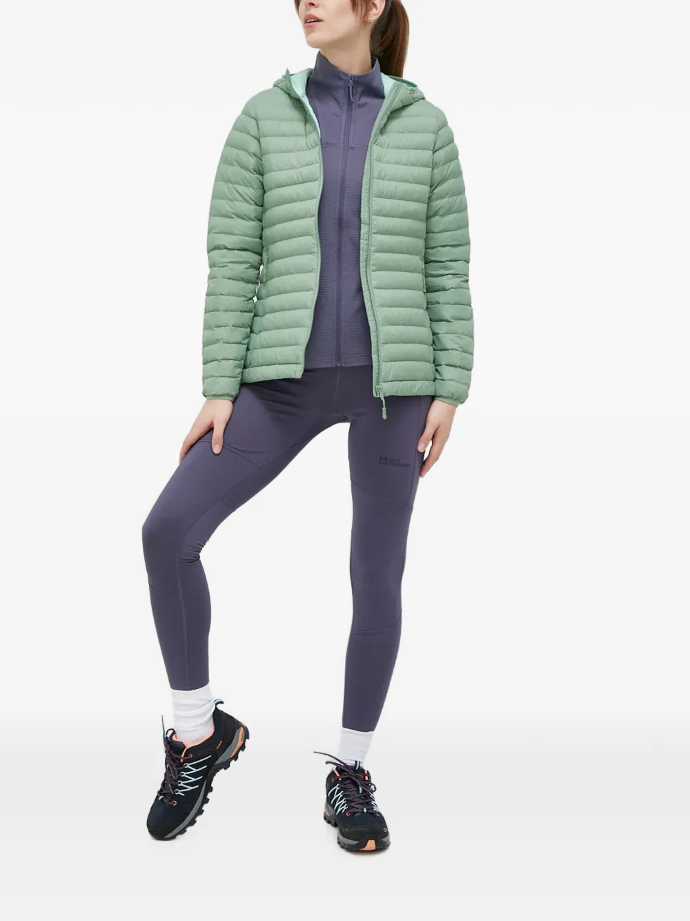 JACK WOLFSKIN Legging met vlakken Paars