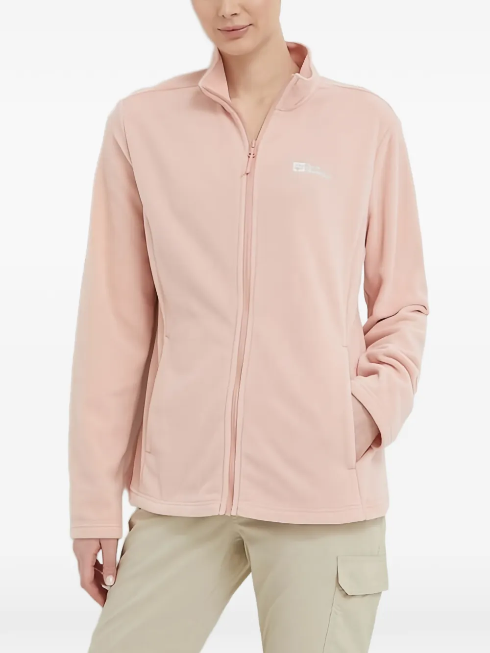 Jack Wolfskin Taunus Fz Zip-up Fleece Sweatshirt In Pink