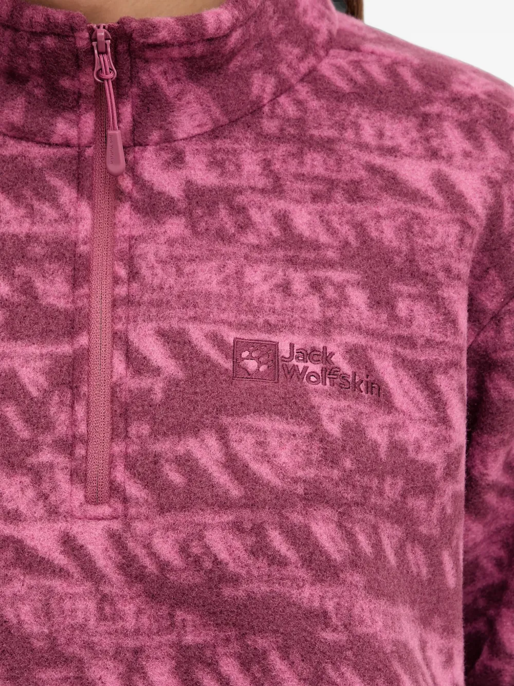 JACK WOLFSKIN Big Sky zipped patterned sweatshirt Paars
