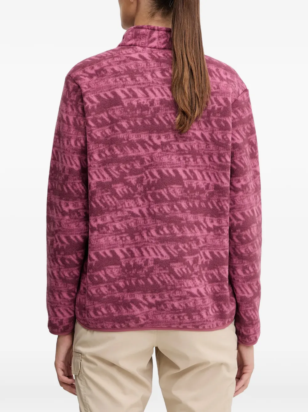 JACK WOLFSKIN Big Sky zipped patterned sweatshirt Paars