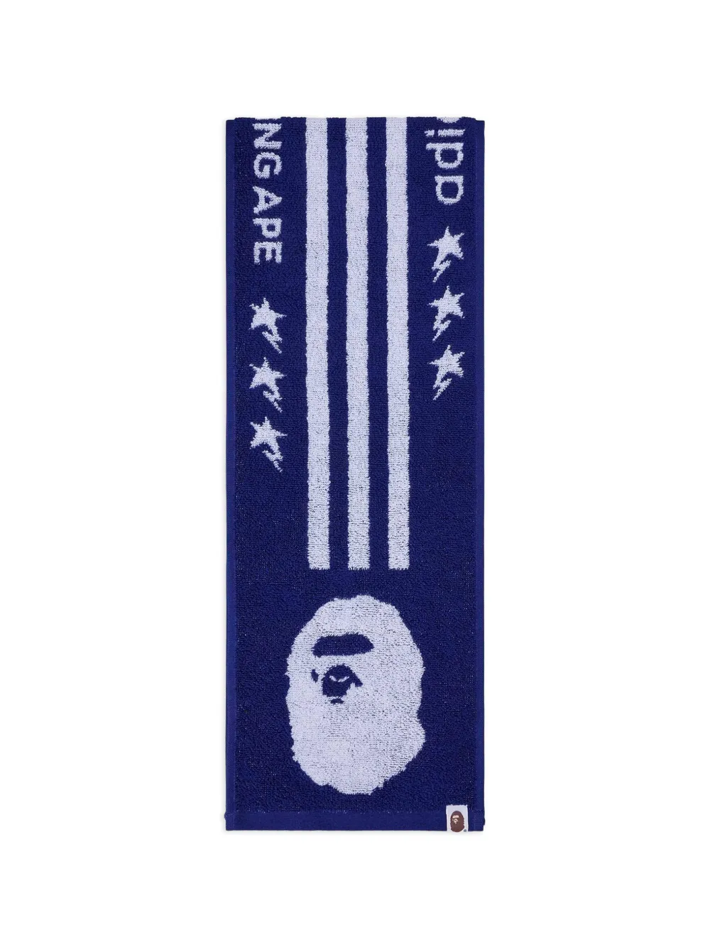 adidas x BAPE gestreepte handdoek Blauw