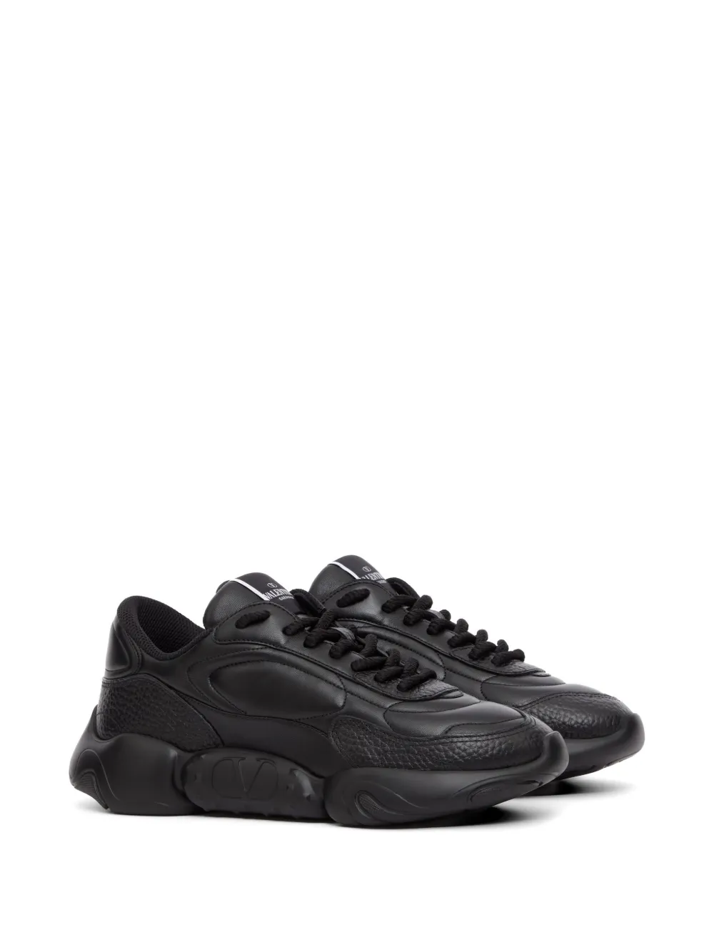 Valentino Garavani Bubbleback nappa leren sneakers Zwart