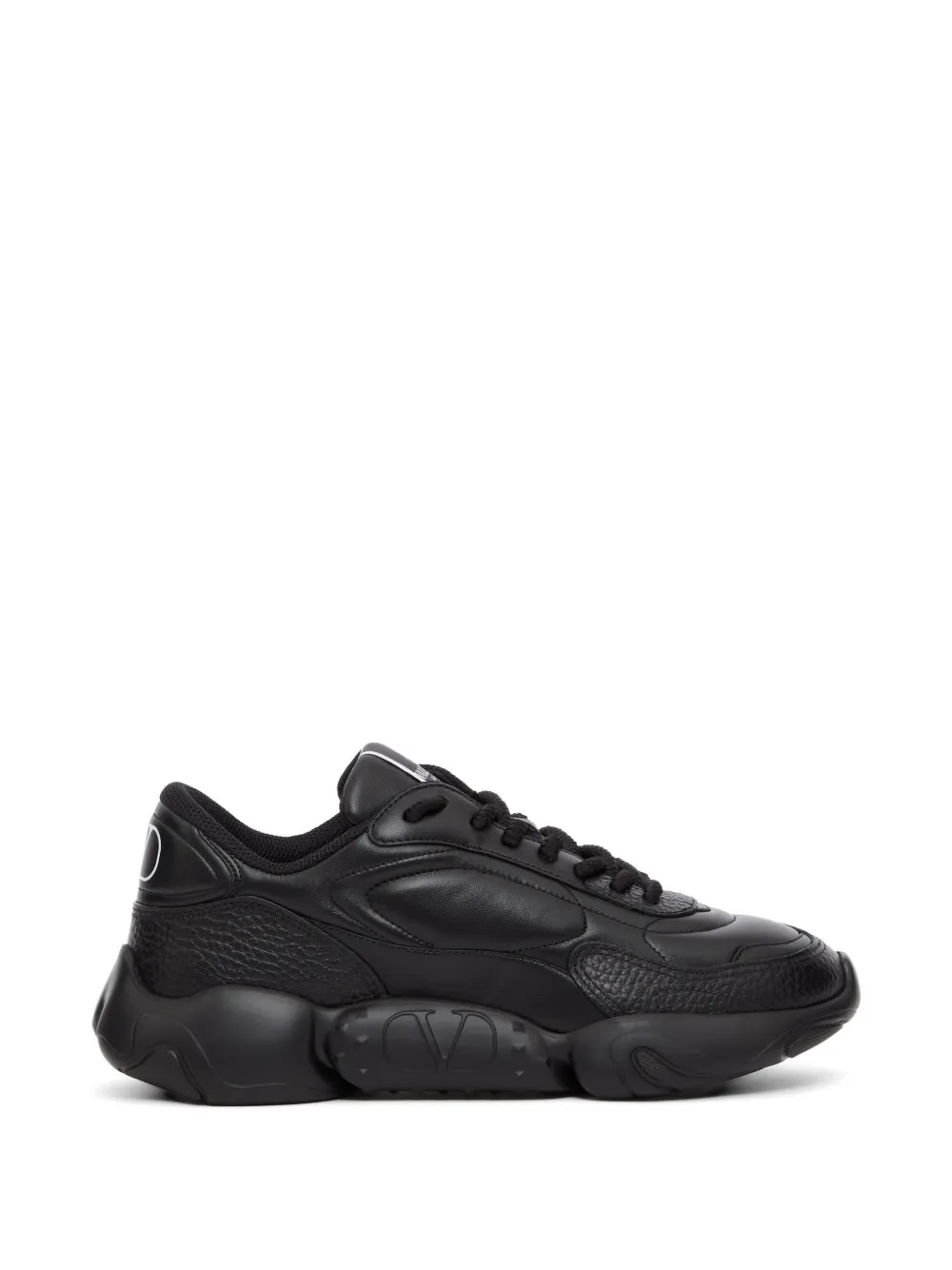 Valentino Garavani Bubbleback nappa leren sneakers Zwart
