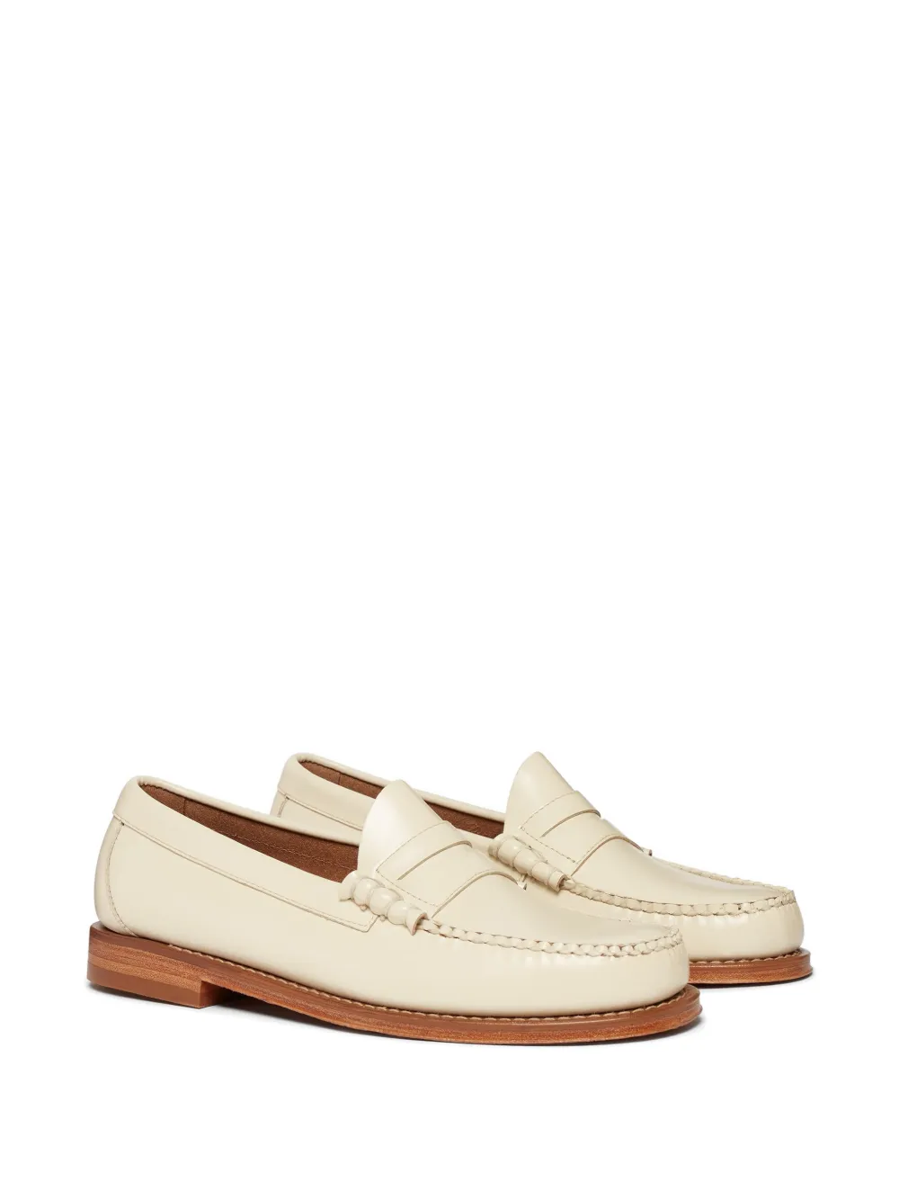 G.H.Bass Larson leren penny loafers Beige