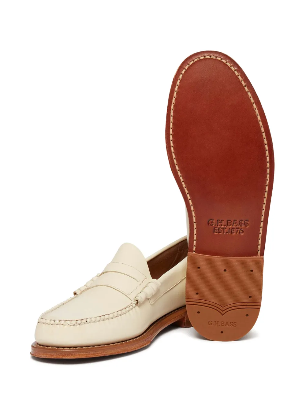 G.H.Bass Larson leren penny loafers Beige