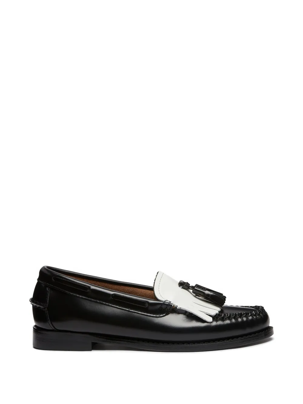 G.h.bass Tassel-detail Leather Loafers In Black