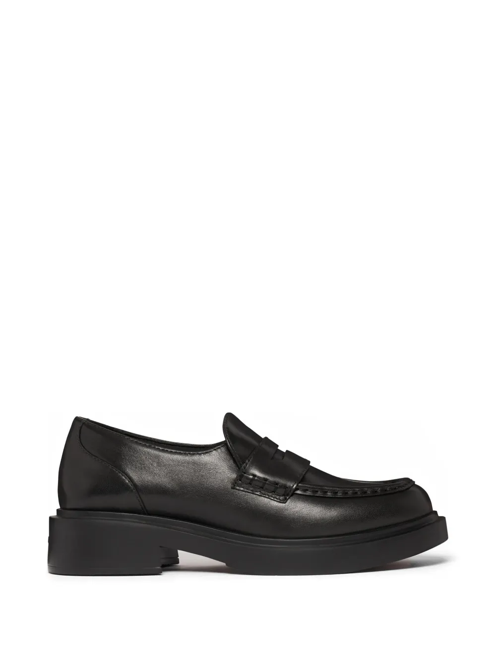 G.h.bass Albany Ii Slip-on Penny-slot Leather Loafers In Black