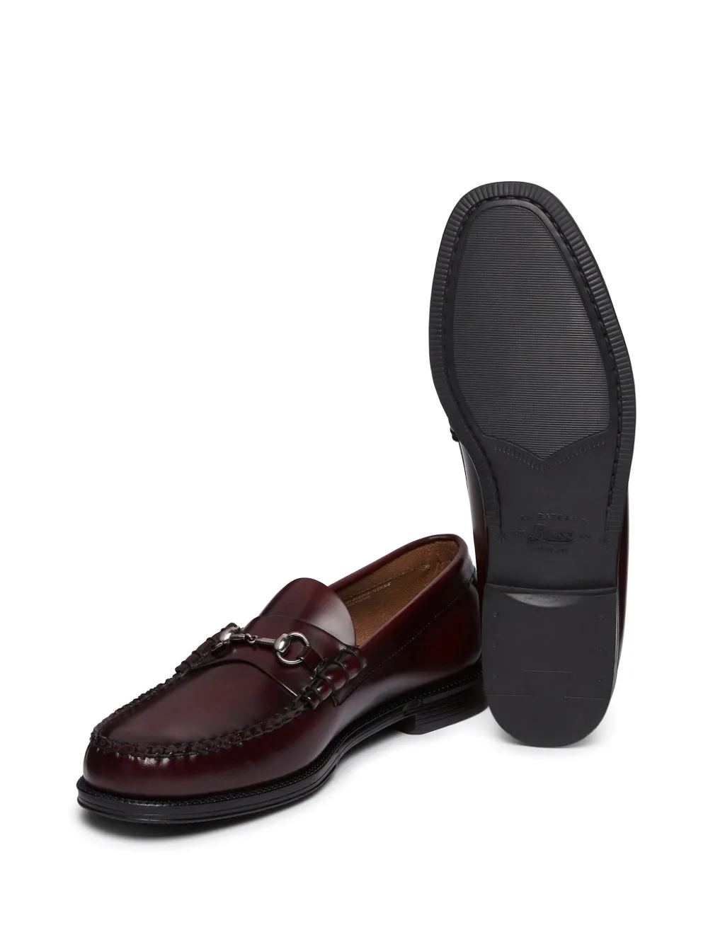 G.H.Bass Penny Slides leren loafers met horsebit-stiksels Rood