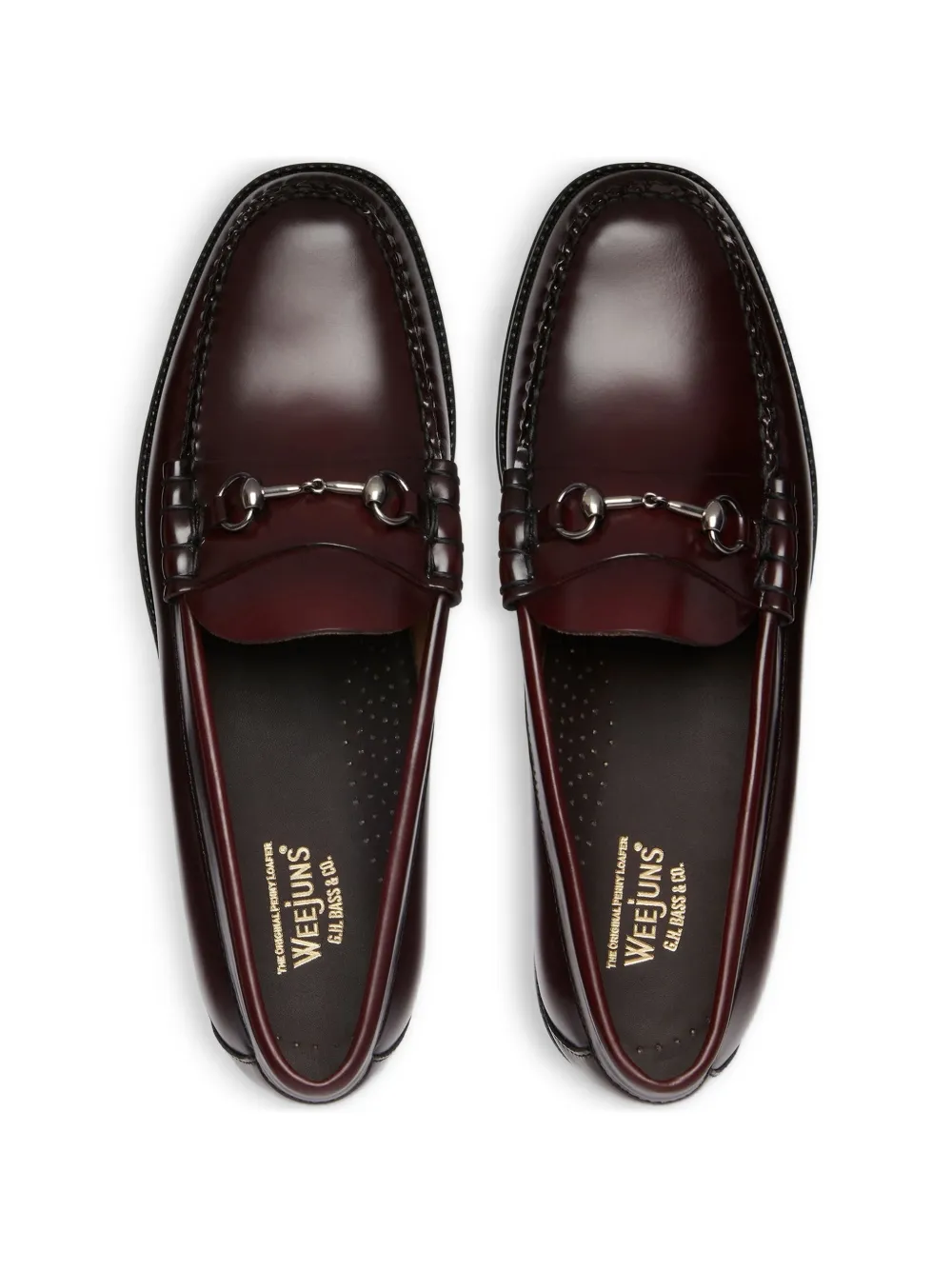 G.H.Bass Penny Slides leren loafers met horsebit-stiksels Rood