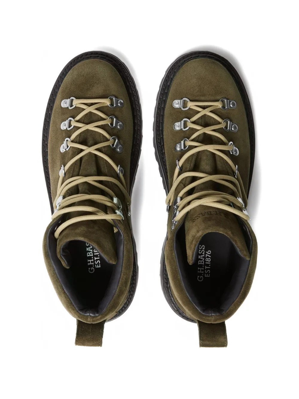G.H.Bass Mason Alpine laarzen met ronde veters Groen