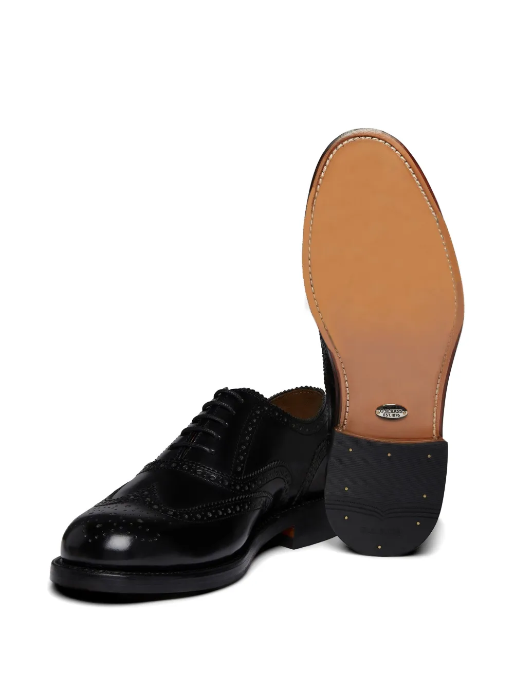 G.H.Bass Leren brogues Zwart