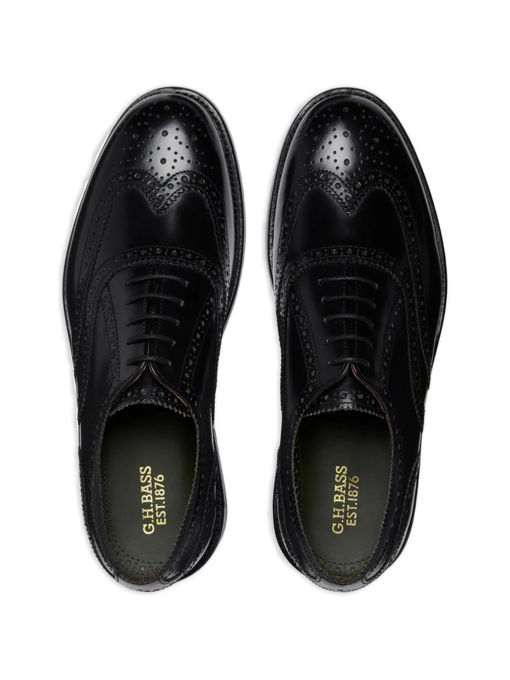 G.H.Bass Leren brogues Zwart