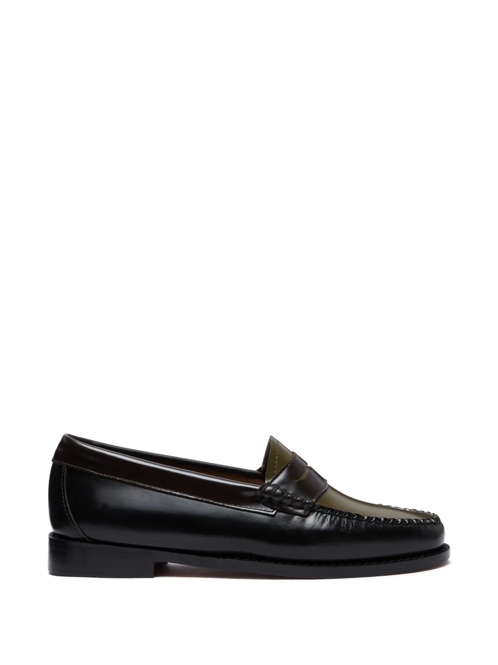 G.h.bass Tricolour Penny Loafers In Black