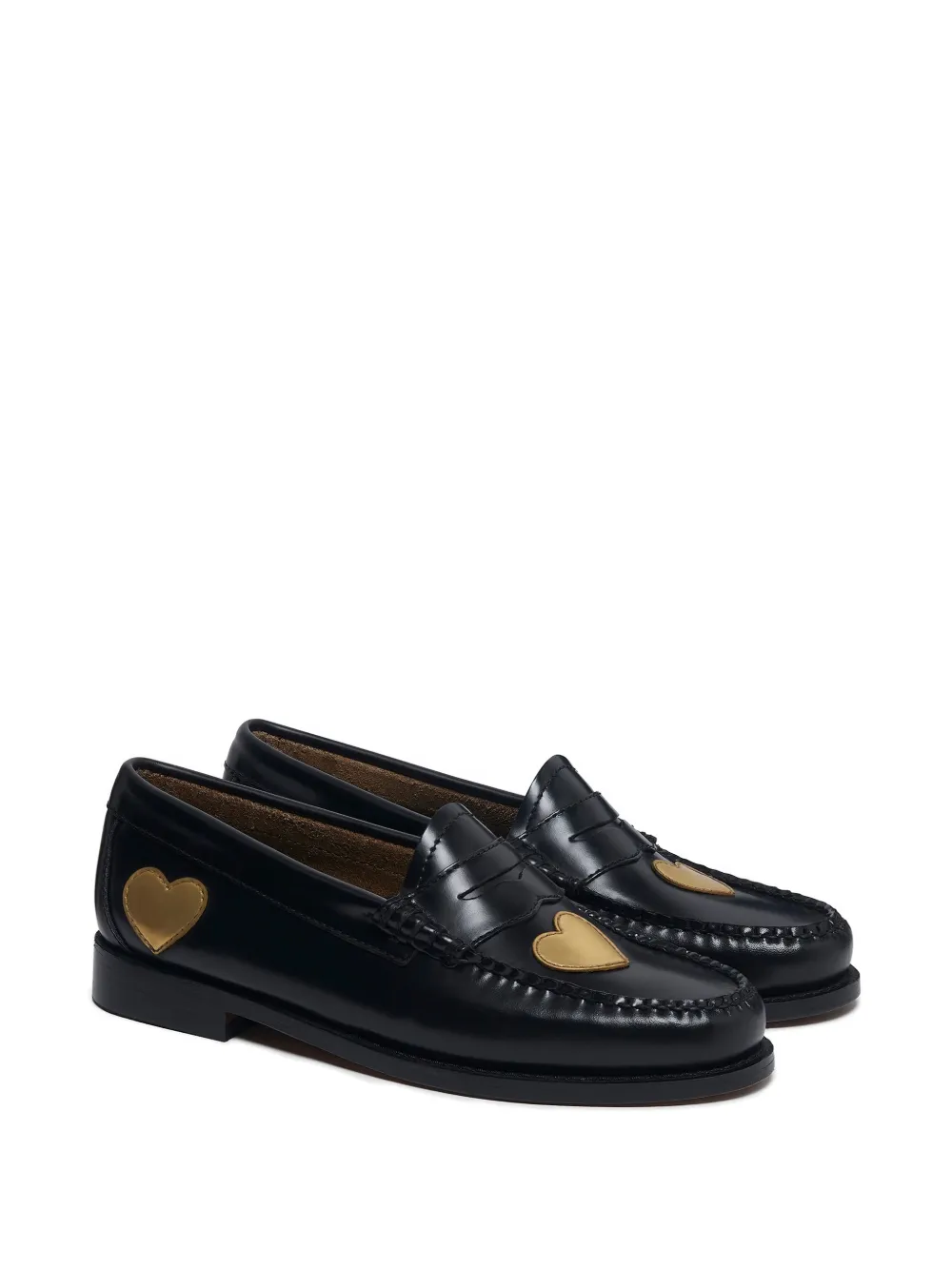 G.H.Bass Penny Love Heart penny loafers Zwart