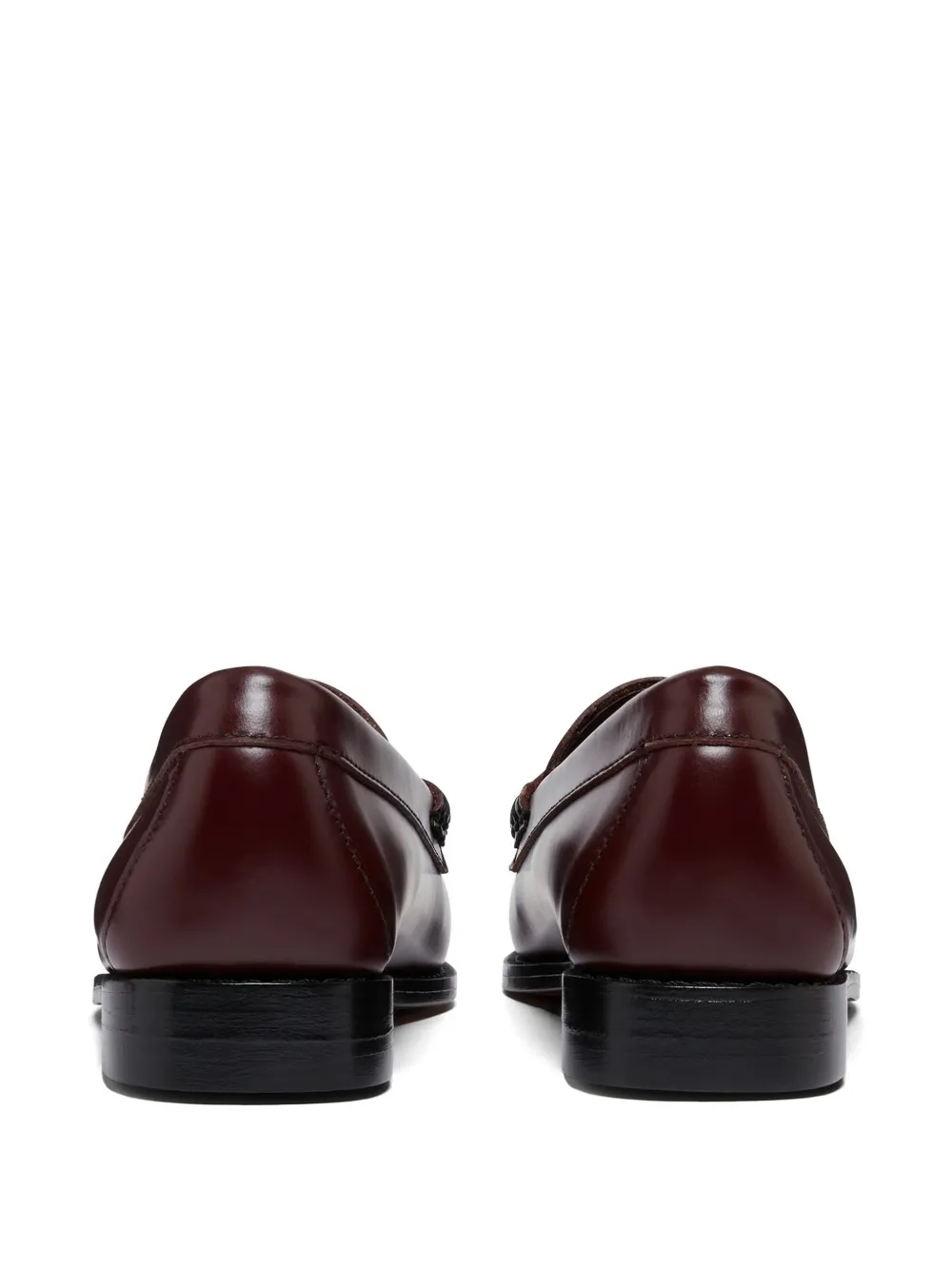 G.H.Bass Penny Weave leren geweven loafers Bruin