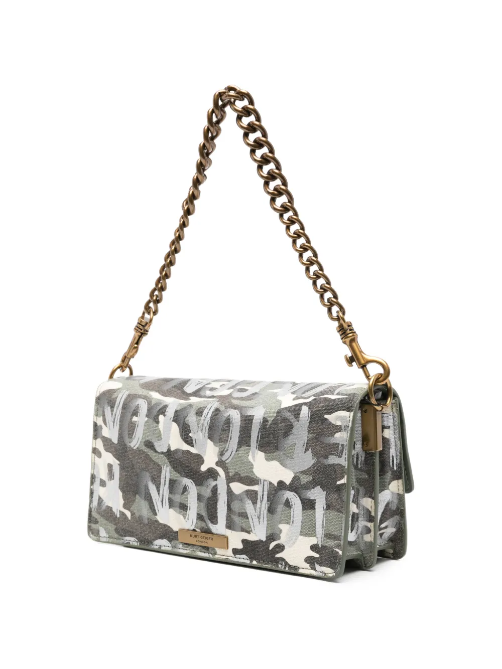  Kurt Geiger The Sloane Camouflage Tote Bag - Green 