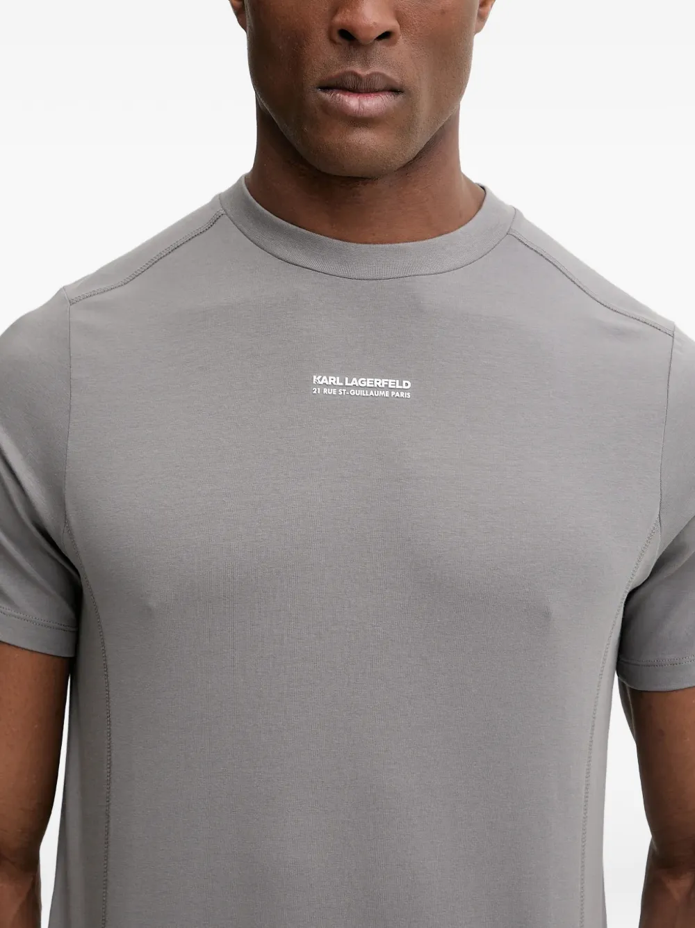 Karl Lagerfeld T-shirt met logoprint Grijs