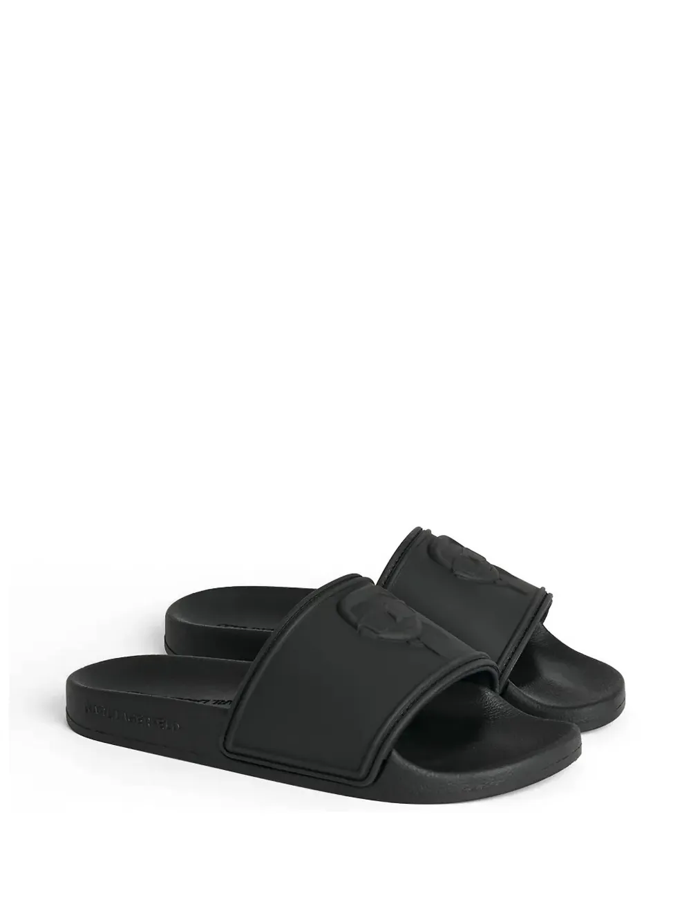 Karl Lagerfeld Kondo 2.0 embossed slides Zwart