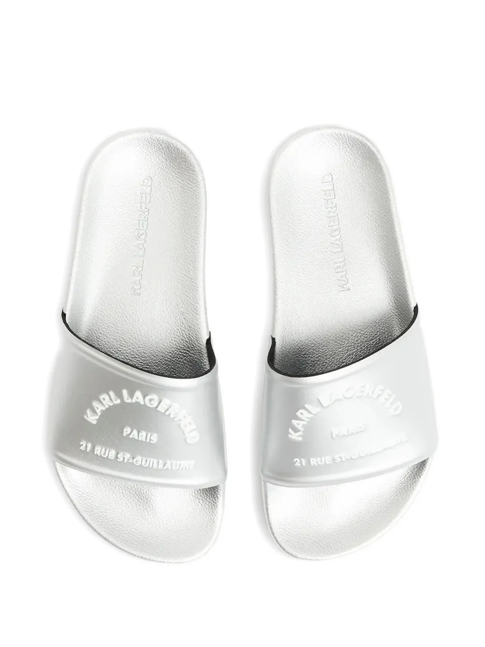 Karl Lagerfeld Kondo 2.0 logo-print slides Zilver
