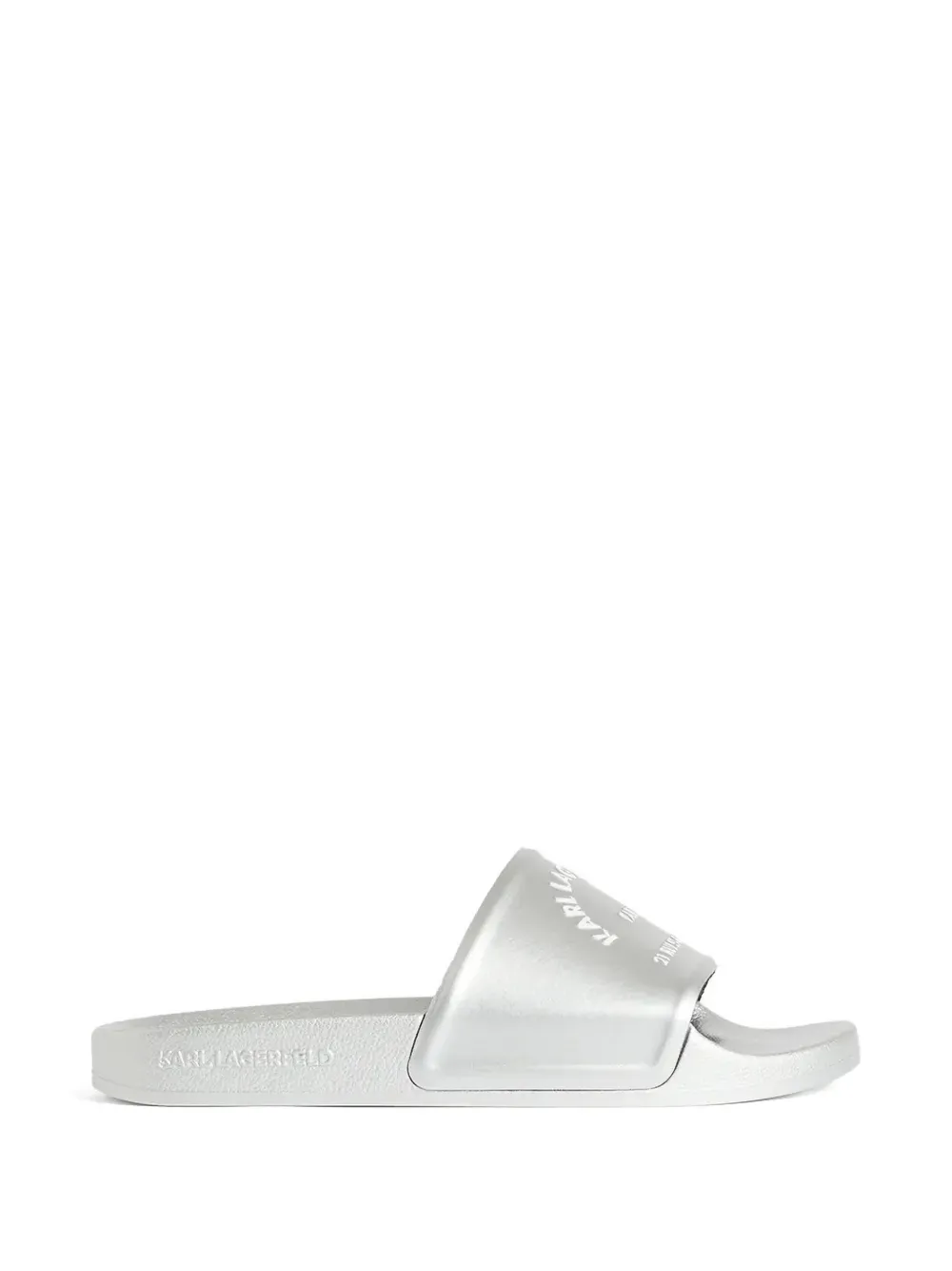 Karl Lagerfeld Kondo 2.0 logo-print slides - Argento
