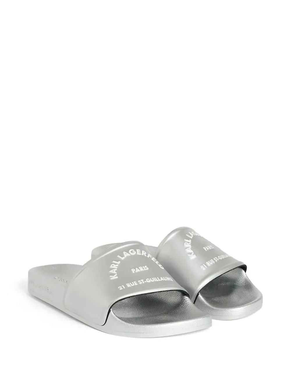 Karl Lagerfeld Kondo 2.0 logo-print slides Zilver