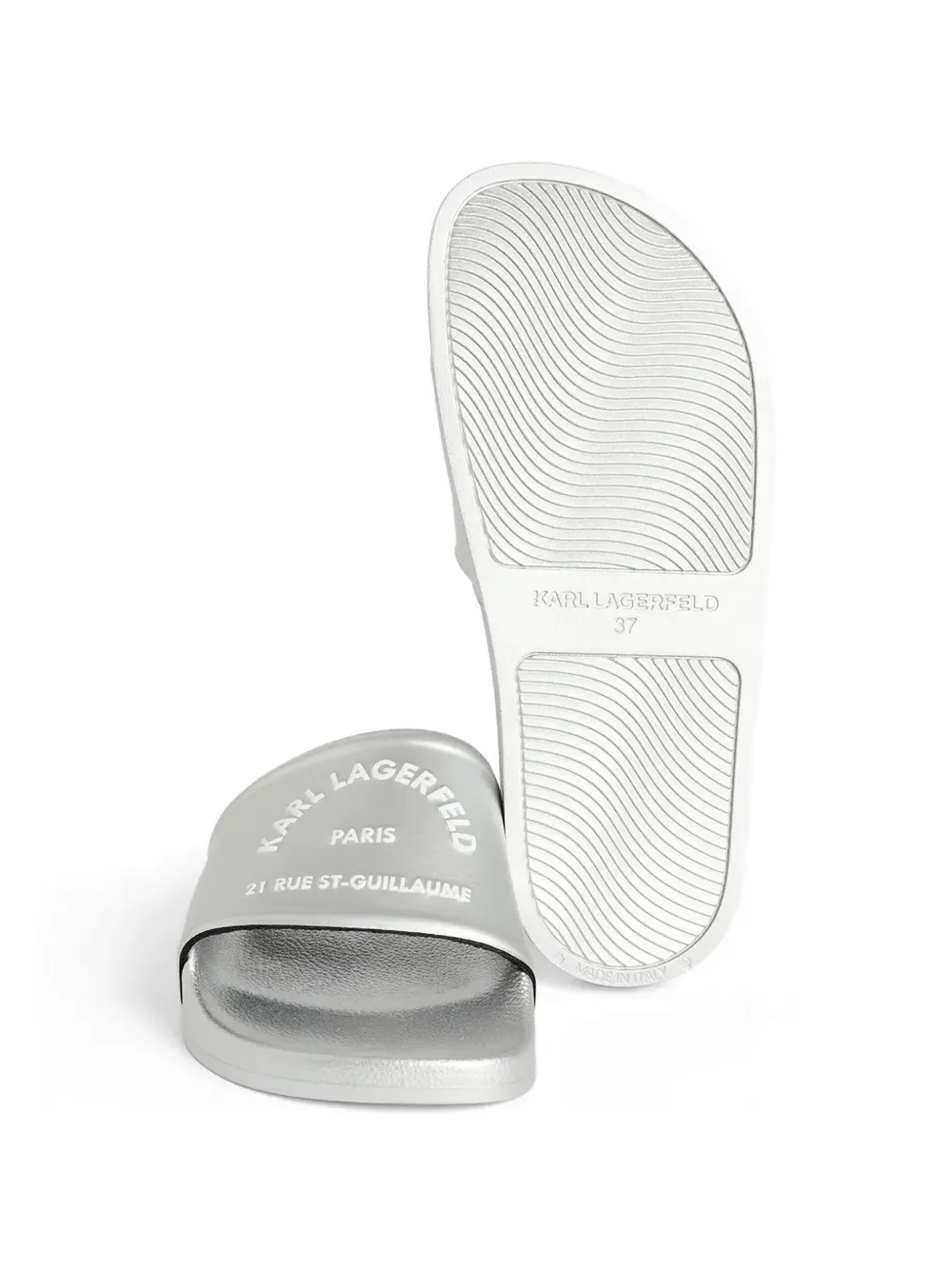 Karl Lagerfeld Kondo 2.0 logo-print slides Zilver