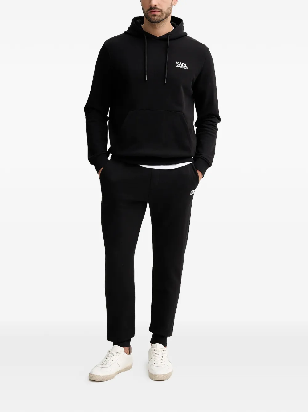 Karl Lagerfeld logo-print track pants - Nero