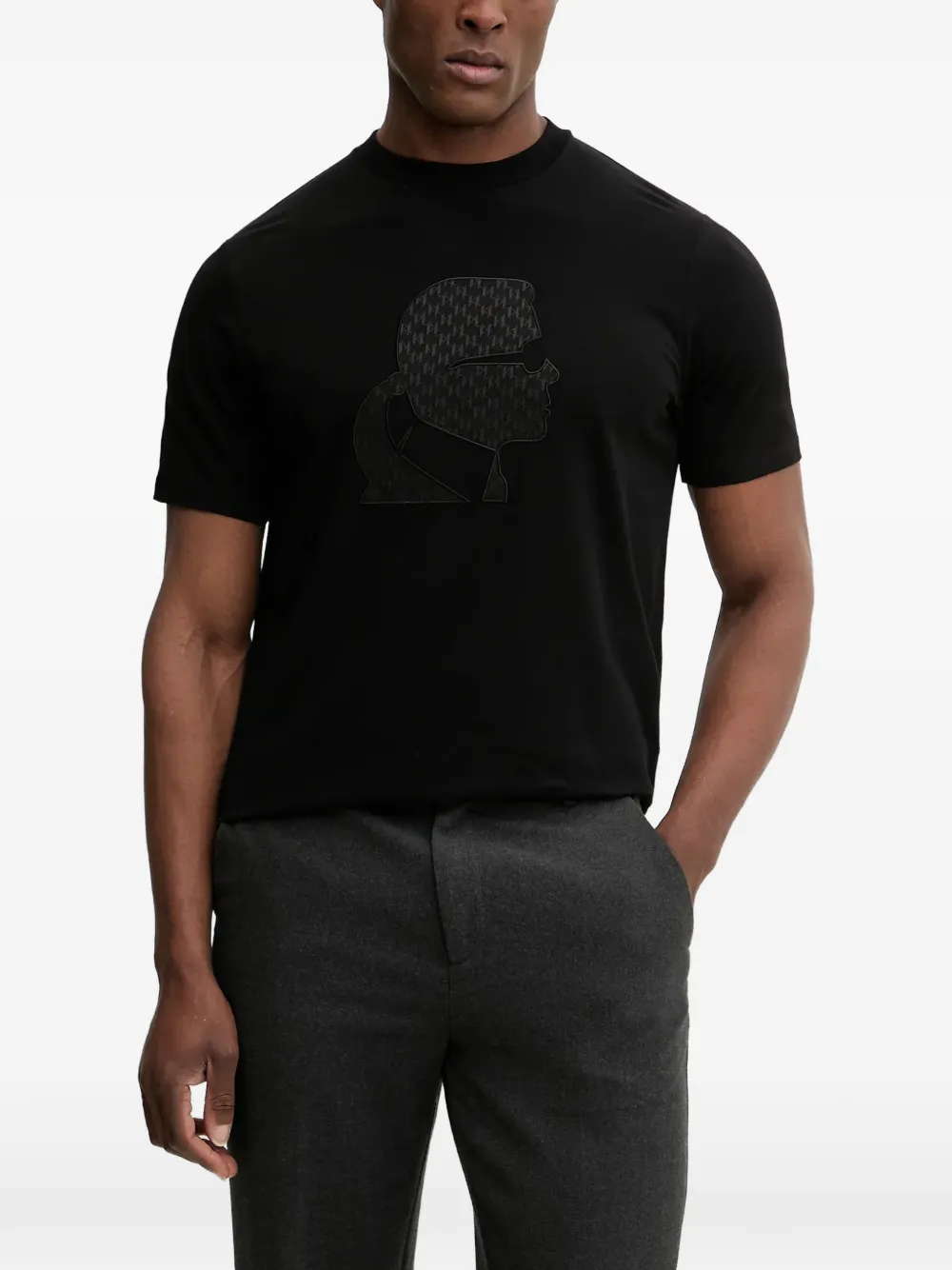 Karl Lagerfeld logo graphic T-shirt - Nero