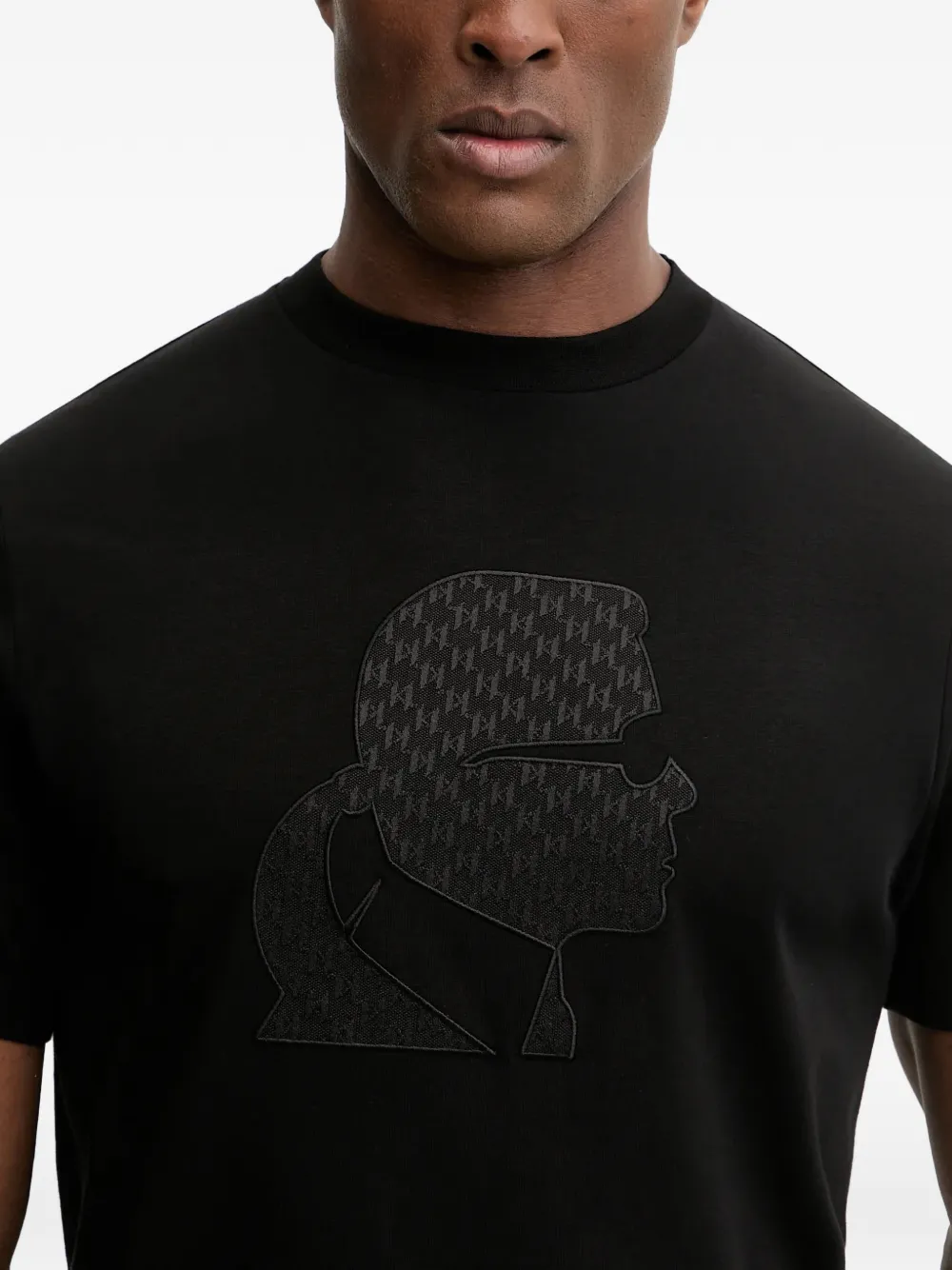 Karl Lagerfeld graphic-print T-shirt Zwart