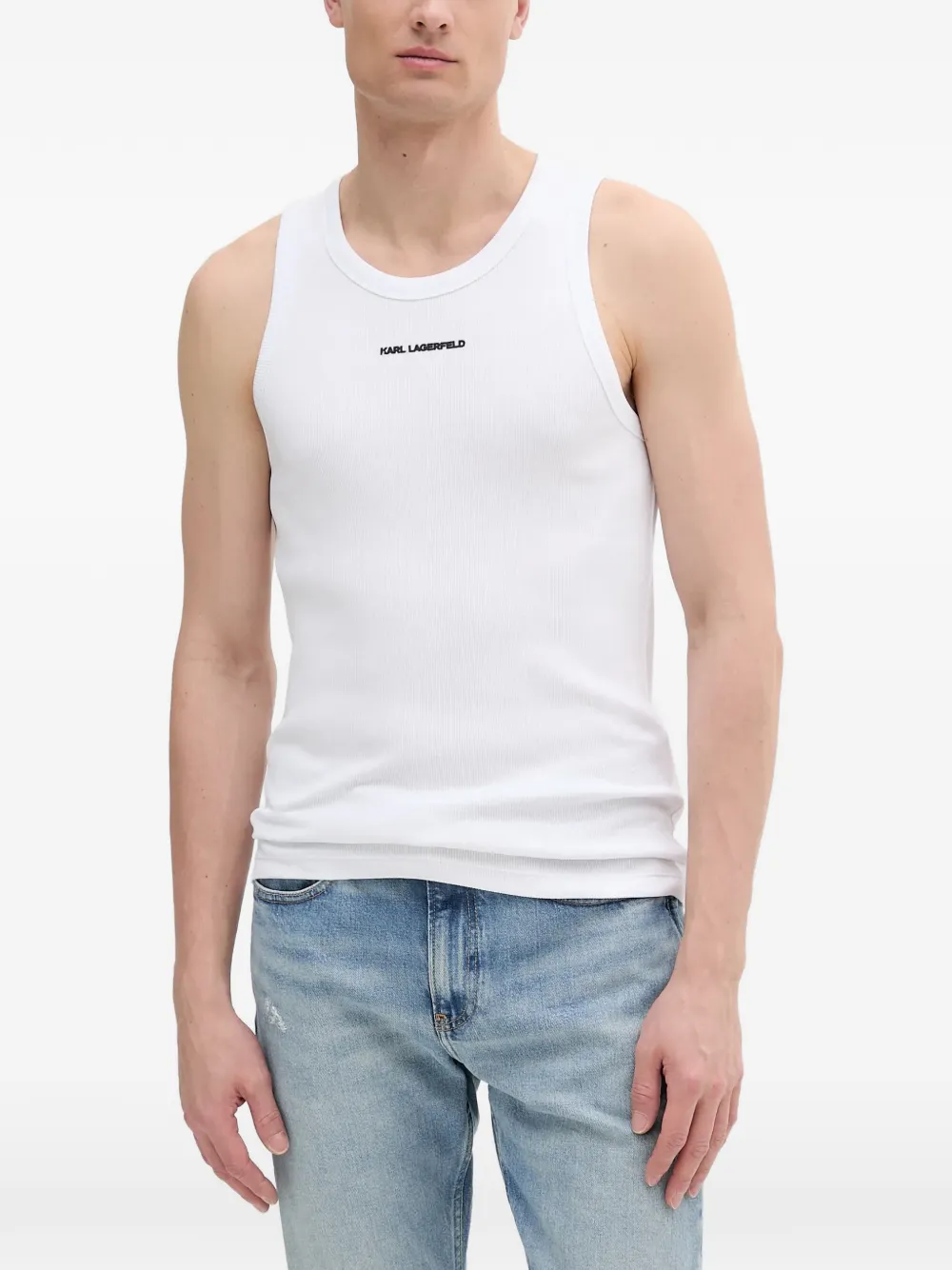 Karl Lagerfeld logo-detail vest - Bianco
