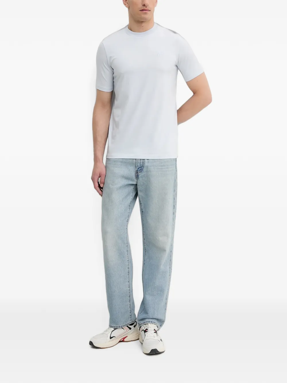 Karl Lagerfeld T-shirt met geborduurd logo Blauw