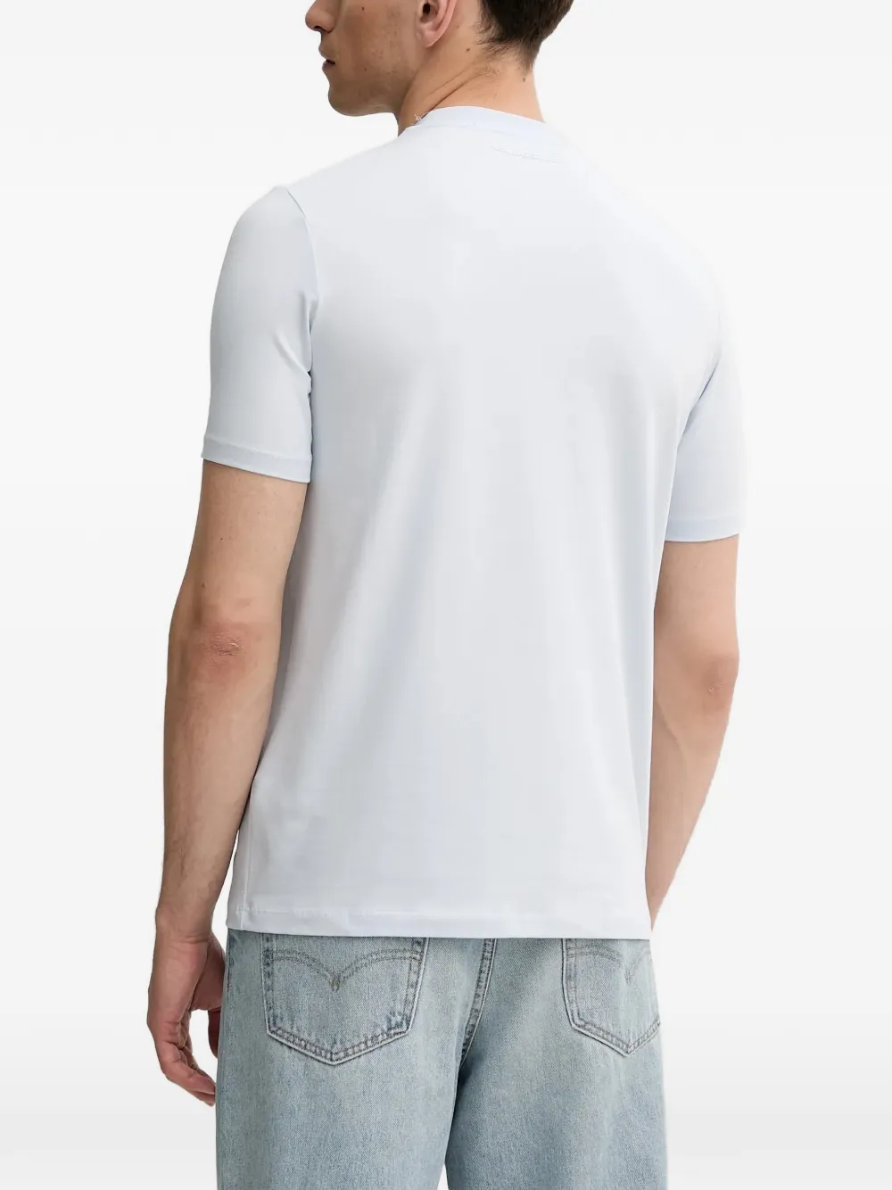Karl Lagerfeld T-shirt met geborduurd logo Blauw