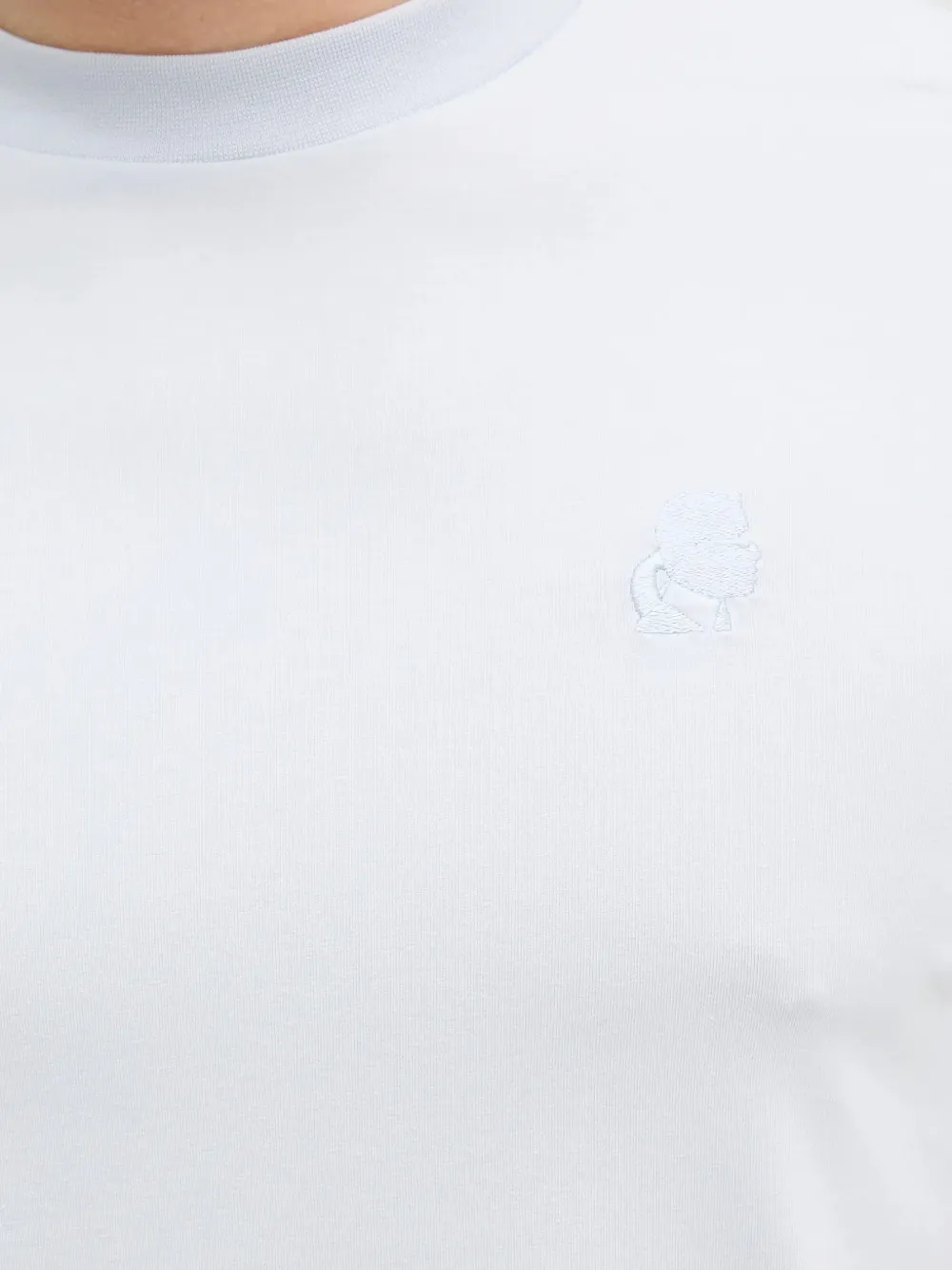 Karl Lagerfeld T-shirt met geborduurd logo Blauw