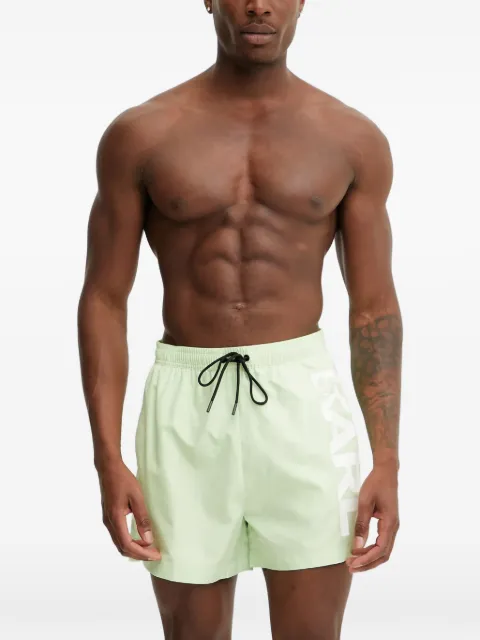 Karl Lagerfeld logo-print drawstring-waist swim shorts