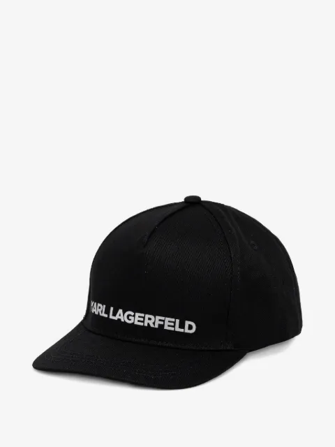 Karl Lagerfeld logo-lettering curved-peak cap