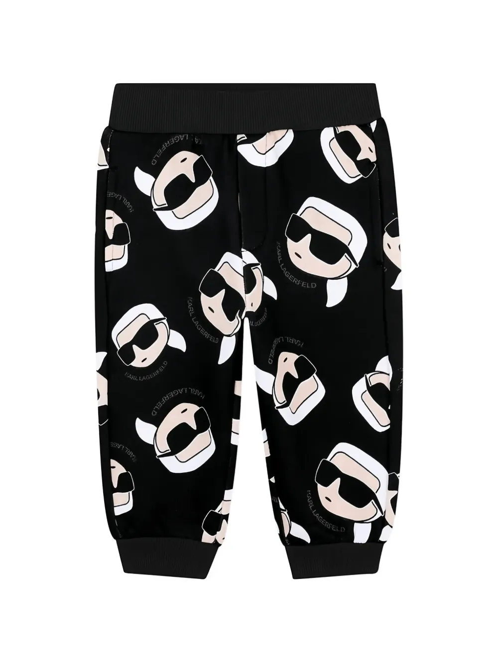 Karl Lagerfeld Kids printed track pants - Nero