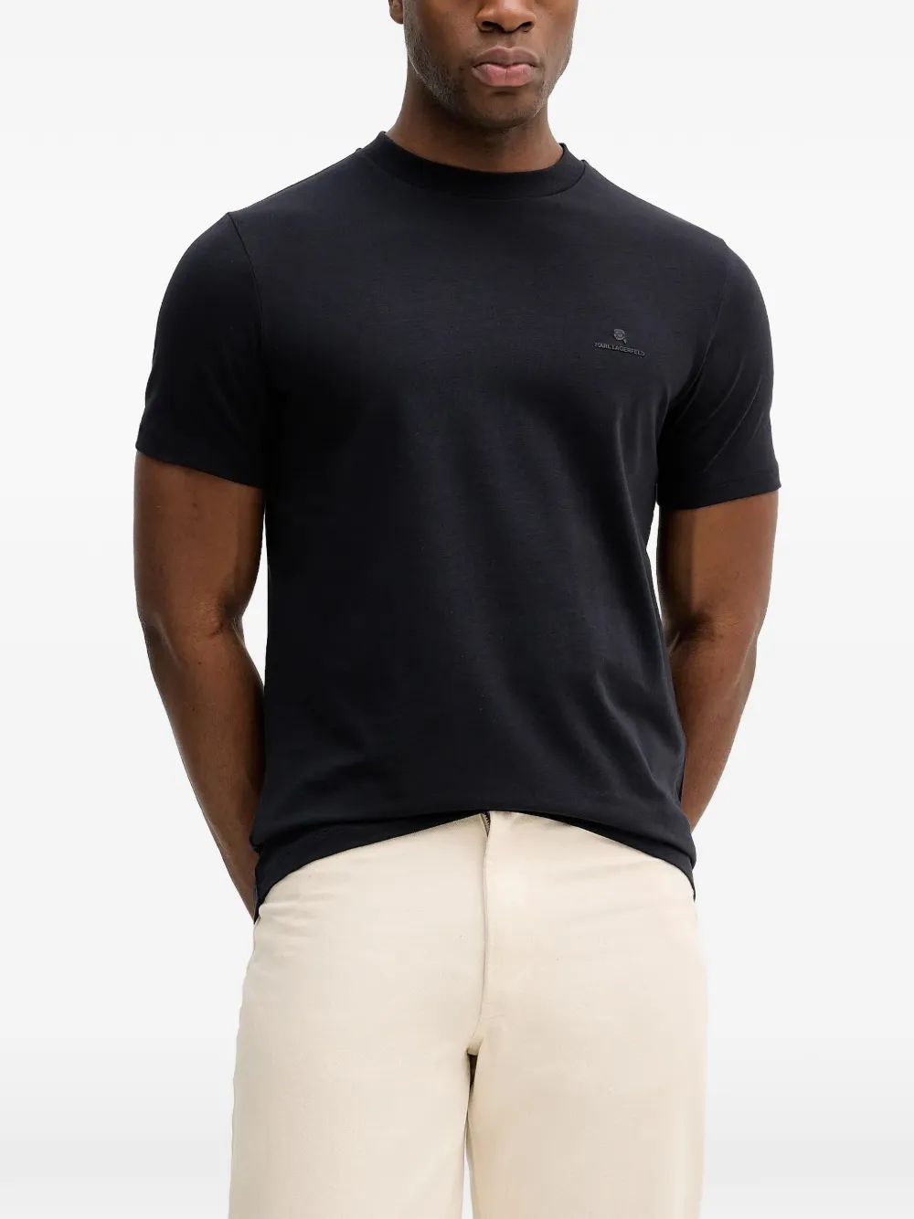 Karl Lagerfeld logo-print T-shirt - Blau