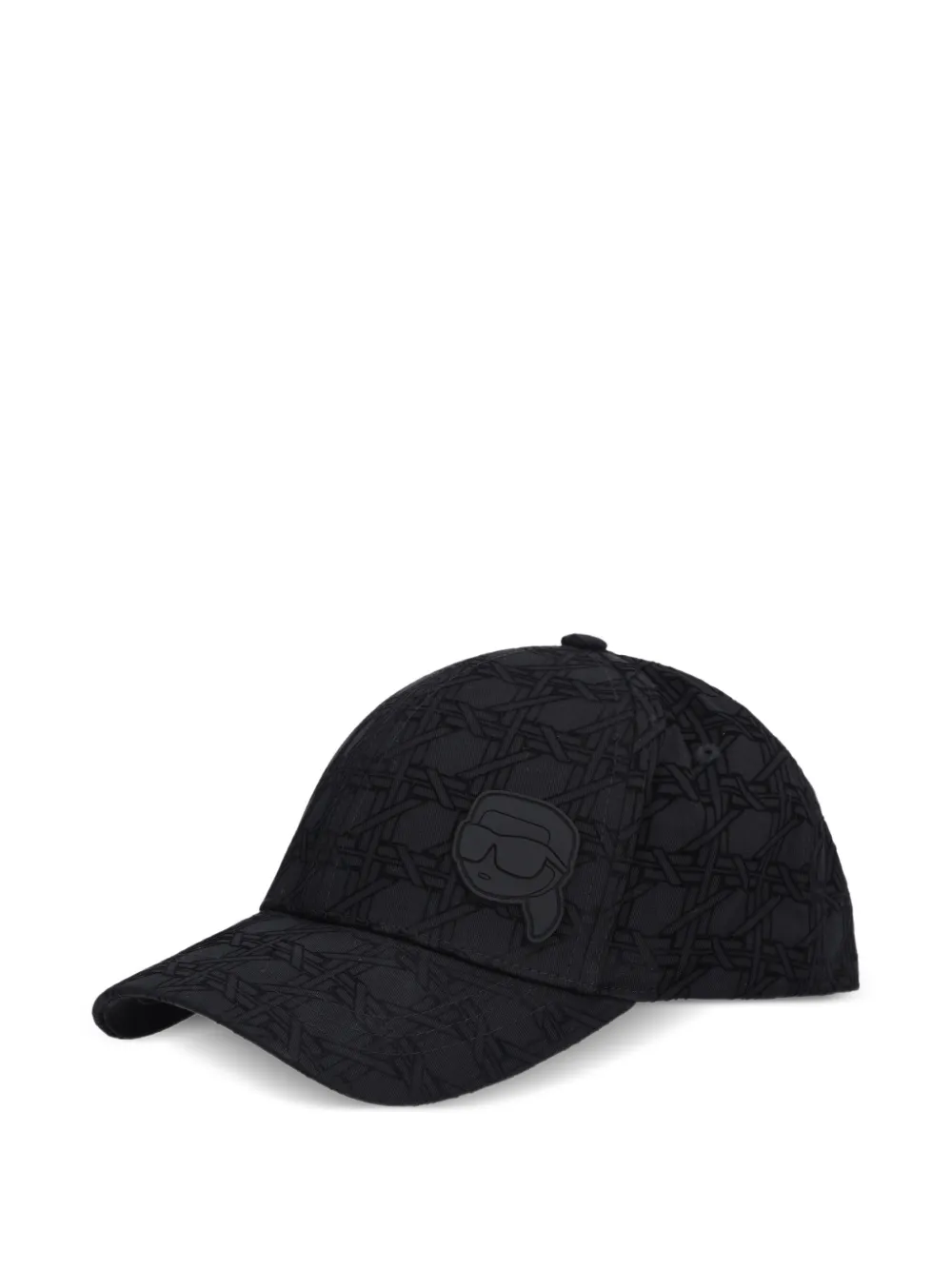 Karl Lagerfeld monogram-pattern logo-patch cap | negro | Image 1