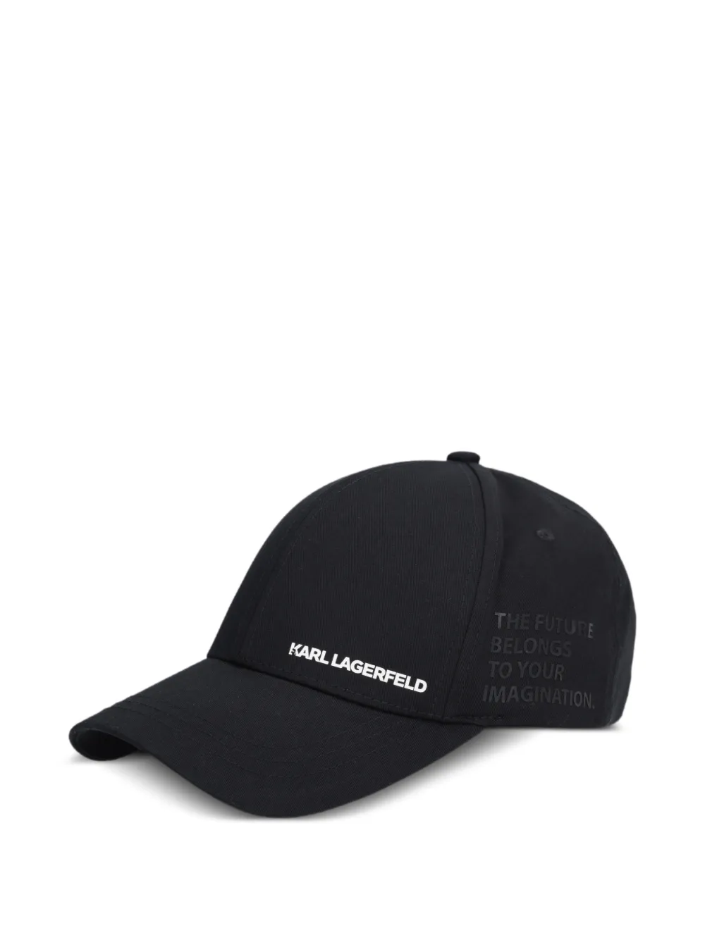 Karl Lagerfeld logo-print slogan-print baseball cap - Nero