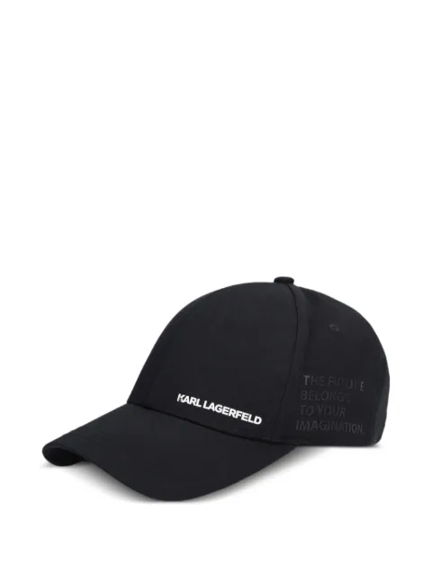 Karl Lagerfeld logo-print slogan-print baseball cap