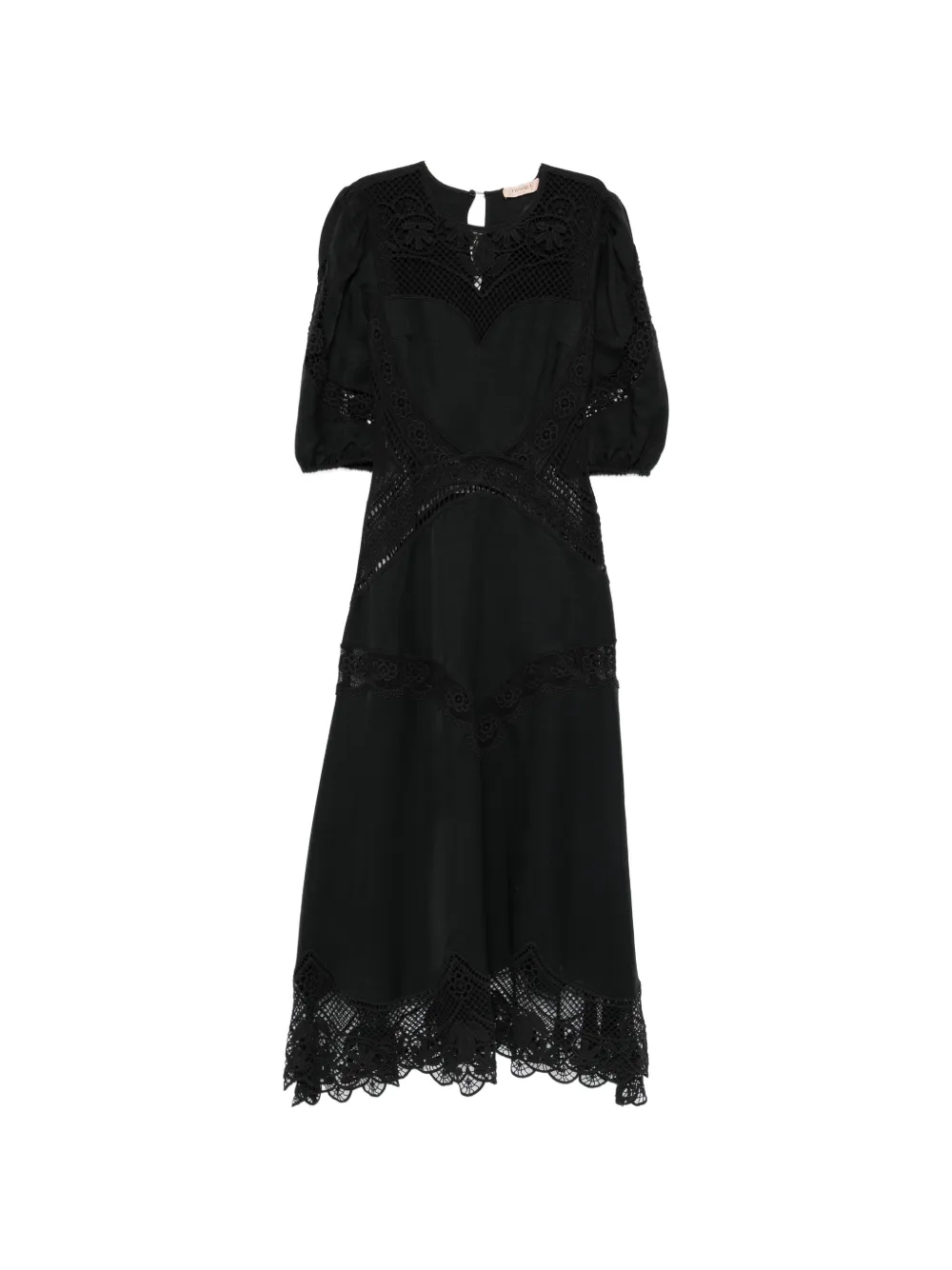 TWINSET crew-neck midi dress - Nero