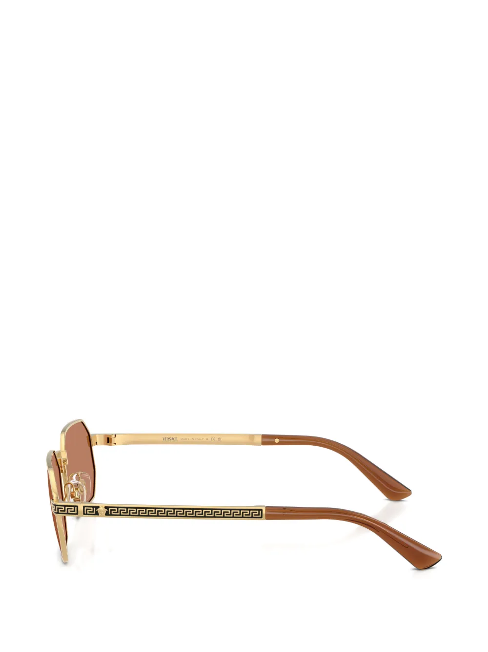  Versace Eyewear Lunettes De Soleil à Monture Géométrique - Or 
