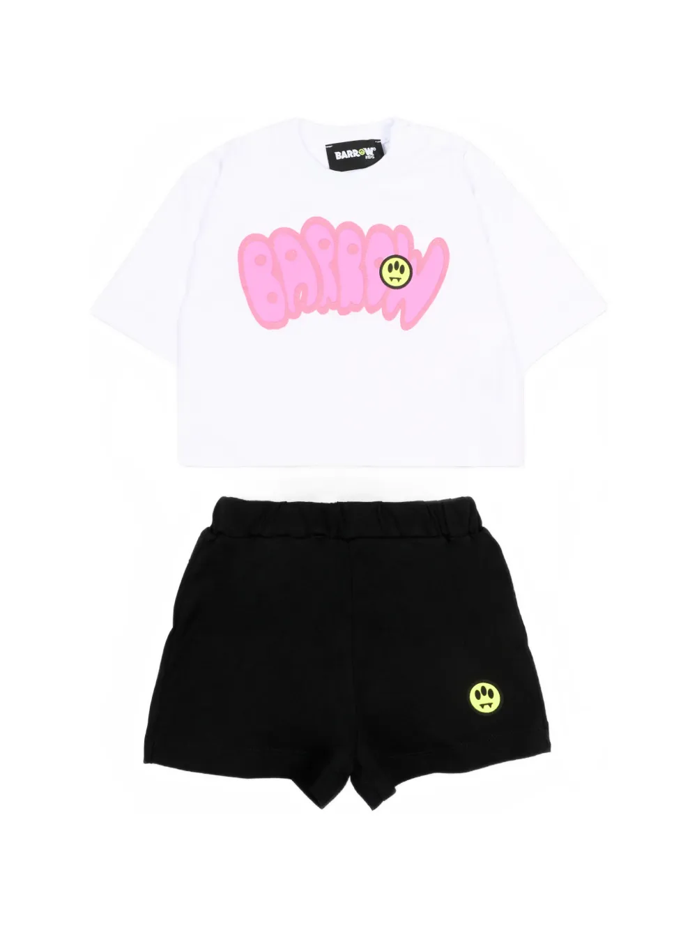 Barrow kids graphic-print shorts set - Bianco