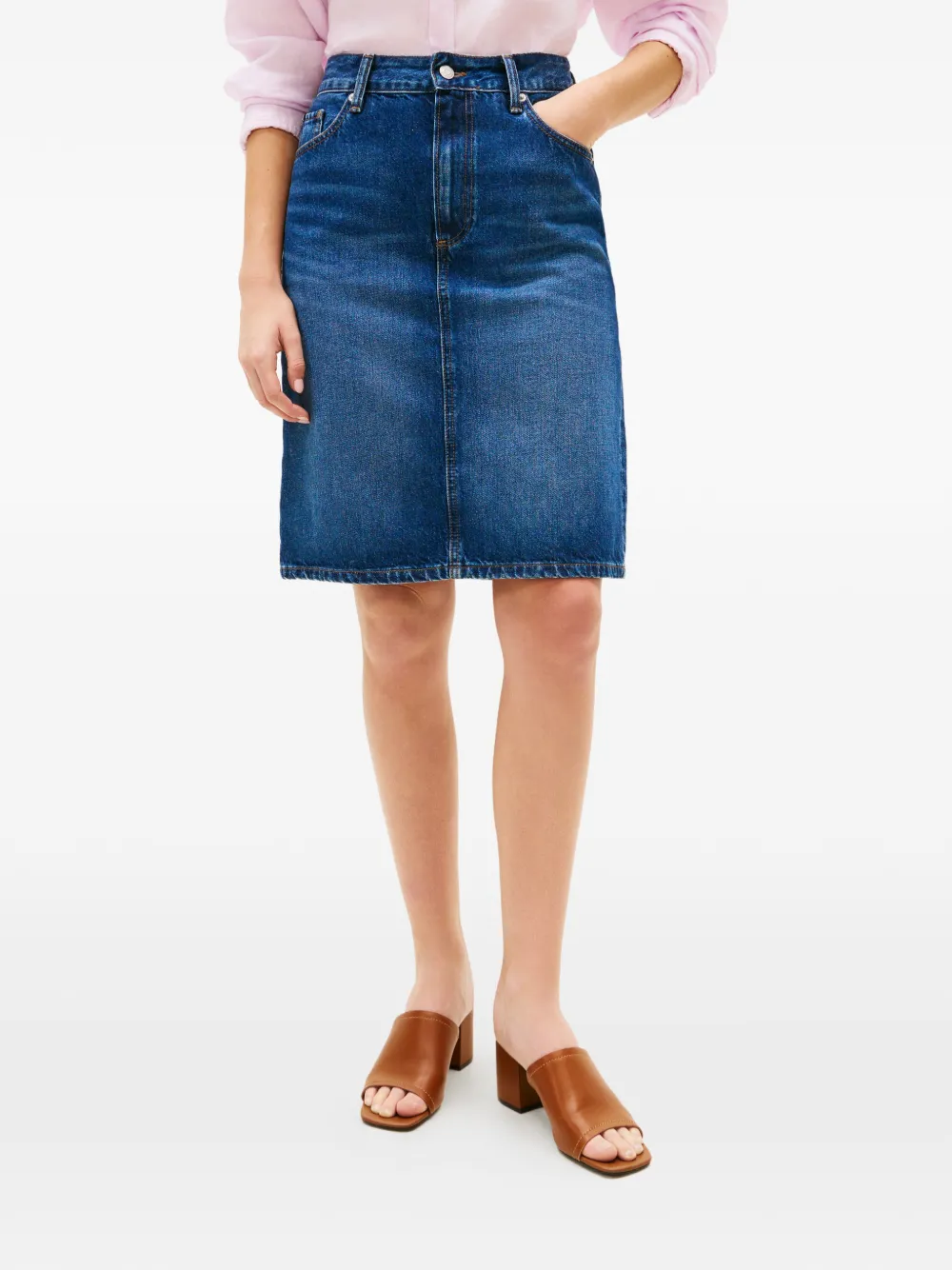 Tommy Hilfiger Mini-rok met vijf zakken Blauw