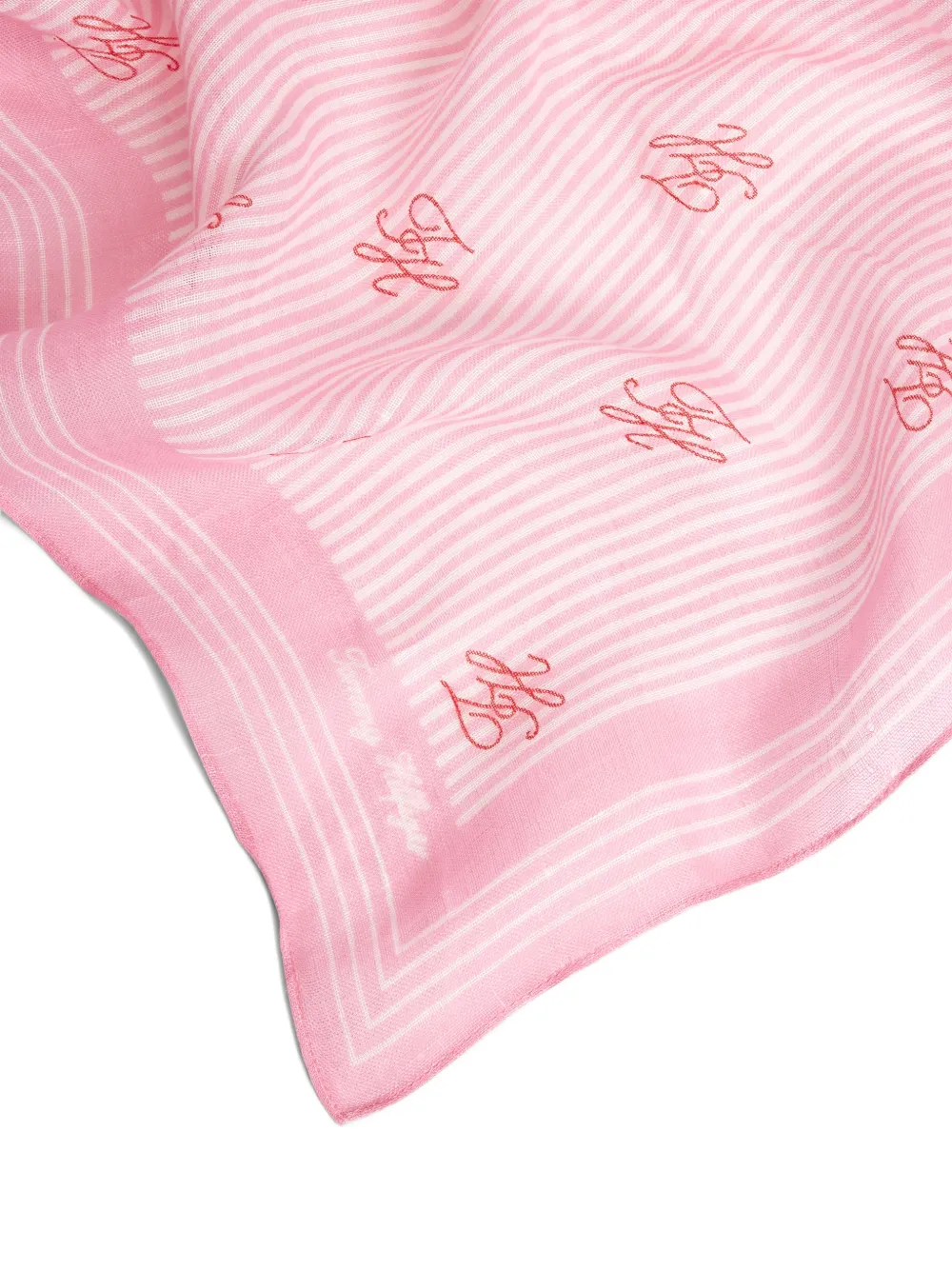  Tommy Hilfiger Striped-pattern Scarf - Pink 