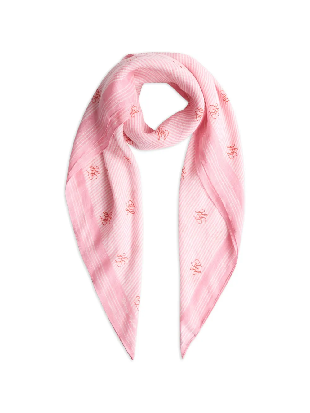  Tommy Hilfiger Striped-pattern Scarf - Pink 